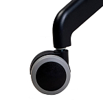 Стул с мягкой оранжевой обивкой из велюра и подъемно-поворотным механизмом на черных колесиках Harper Orange варинант исполнения - 8 | Loft Concept в Брянске