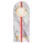 Часы погон МВД подарочные настольные из натурального камня Мрамор Military Clock варинант исполнения - 10 | Loft Concept в Брянске