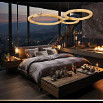 Люстра с 3-мя кольцами из натурального камня Minerals of Light варинант исполнения - 4 | Loft Concept в Брянске