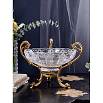 Чаша из прозрачного рельефного стекла на бронзовой подставке Eden Garden варинант исполнения - 4 | Loft Concept в Брянске