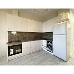 Угловой кухонный гарнитур белый и столешница под мрамор Gene Kitchen Set варинант исполнения - 5 | Loft Concept в Брянске