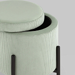 Светло-зеленый пуф на черных ножках SANJAY варинант исполнения - 3 | Loft Concept в Брянске