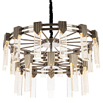 Двухъярусная люстра с прямоугольными хрустальными плафонами Glass Rectangles Chrome Chandelier 76 варинант исполнения - 1 | Loft Concept в Брянске