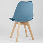 Стул с мягким велюровым сиденьем Arvika Blue варинант исполнения - 5 | Loft Concept в Брянске