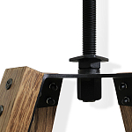 Барный стул со спинкой и металлической подставкой на 4-х деревянных ножках Зеленый Велюр Vendramin Chair варинант исполнения - 6 | Loft Concept в Брянске