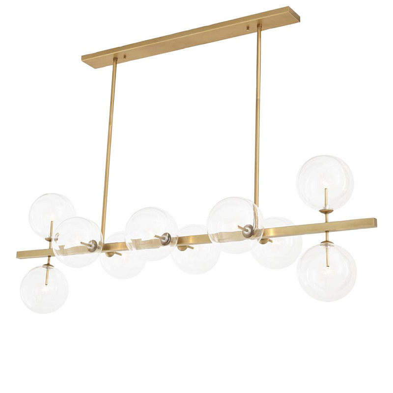 Люстра Chandelier Largo Латунь Античная полированная Прозрачное Стекло Люстра Chandelier Largo Латунь Античная полированная Прозрачное Стекло в Брянске | Loft Concept
