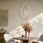 Подвесной светильник из дерева в форме сферы Eco Light варинант исполнения - 4 | Loft Concept в Брянске