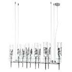 Люстра подвесная прямоугольная с 10-ю цилиндрическими плафонами LIAISON варинант исполнения - 4 | Loft Concept в Брянске