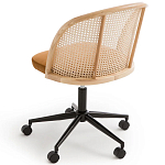 Офисное кресло из велюра и ротанга Eilwen Rattan Wicker Chair варинант исполнения - 3 | Loft Concept в Брянске