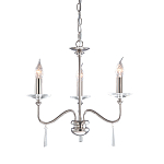 Люстра цвета никель с прозрачными стеклянными подвесками в форме капель Elstead Lighting варинант исполнения - 8 | Loft Concept в Брянске