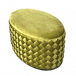 Пуф овальный плетеный оливкового цвета Pool Woven Velour варинант исполнения - 3 | Loft Concept в Брянске