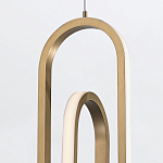 Подвесной светильник золотого цвета с двумя вытянутыми овальными рамками в форме скрепки Eurofase варинант исполнения - 4 | Loft Concept в Брянске