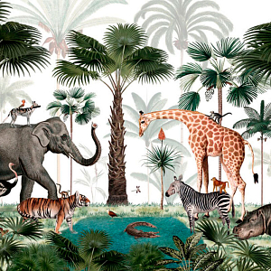 Обои ручная роспись Animal Kingdom