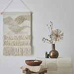 Панно из шерсти и хлопка с узором Beige Calista Serene варинант исполнения - 4 | Loft Concept в Брянске