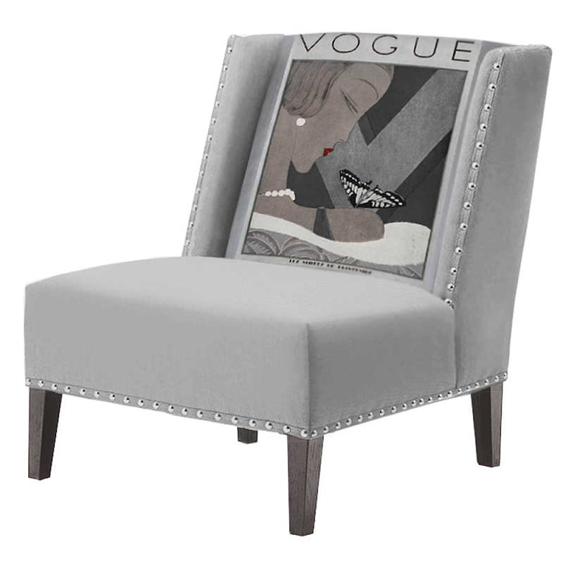 FUN Armchair Vogui II Gray Дизайнерское кресло с цветным принтом Серый FUN Armchair Vogui II Gray Дизайнерское кресло с цветным принтом Серый в Брянске | Loft Concept