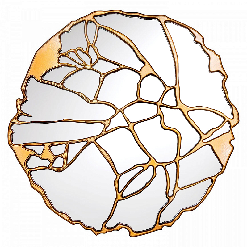 Зеркало кругле в декоративной раме золотого цвета Golden Ratio Золотой Зеркало кругле в декоративной раме золотого цвета Golden Ratio Золотой в Брянске | Loft Concept
