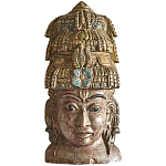 Арт-объект на стену Маска из массива акации Acacia Mask варинант исполнения - 7 | Loft Concept в Брянске