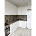 Угловой кухонный гарнитур белый и столешница под мрамор Gene Kitchen Set варинант исполнения - 2 | Loft Concept в Брянске