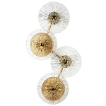 Бра с 4-мя плафонами в форме диска из рельефного коричневого стекла Decorative Four Glass Discs Wall Lamp варинант исполнения - 1 | Loft Concept в Брянске