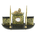 Настольный письменный набор из змеевика и бронзы с декором в виде льва Successful Leader варинант исполнения - 1 | Loft Concept в Брянске