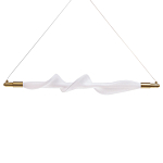 Люстра горизонтальная с волнистым белым плафоном Golden Swirl варинант исполнения - 1 | Loft Concept в Брянске