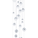 Каскадная люстра с плафонами в виде хрустальных сфер Esme Sphere Crystal Chrome Cascade Chandelier 25 варинант исполнения - 2 | Loft Concept в Брянске