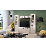 Шкаф-витрина с полками и стеклянной дверкой Satin Furniture варинант исполнения - 3 | Loft Concept в Брянске