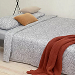 Постельное белье серого цвета с рисунком 200х220 см Blossom Essence варинант исполнения - 5 | Loft Concept в Брянске