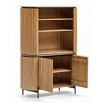 Буфет высокий из дерева манго и металла с открытыми полками и 2-мя дверцами Toinette варинант исполнения - 2 | Loft Concept в Брянске