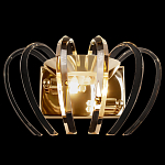 Бра золотого цвета с изогнутыми хрустальными элементами Radiant Ribbons варинант исполнения - 1 | Loft Concept в Брянске