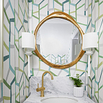 Зеркало в ассиметричной золотой раме Mirror of Aragorn варинант исполнения - 3 | Loft Concept в Брянске