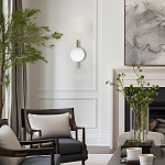 Бра с золотым основанием и белым плафоном в форме шара Bubble варинант исполнения - 6 | Loft Concept в Брянске