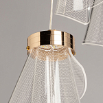 Люстра каскадная с 10-ю прозрачными плафонами Wave Line варинант исполнения - 10 | Loft Concept в Брянске