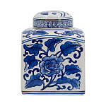 Ваза с крышкой в китайском стиле Oriental Blue & White Ornament Vases варинант исполнения - 2 | Loft Concept в Брянске