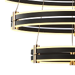 Люстра светодиодная с 3-мя плафонами в форме колец из акрила и алюминия с пультом для регулировки света Ring Horizontal Anthracite варинант исполнения - 4 | Loft Concept в Брянске