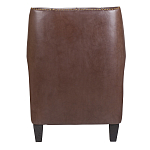 Кресло из натуральной кожи c мягкими подлокотниками на 4-х деревянных ножках из массива бука Joseph Armchair brown варинант исполнения - 3 | Loft Concept в Брянске