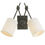 Бра с двумя тканевыми абажурами в форме цилиндра Prerequisites варинант исполнения - 2 | Loft Concept в Брянске