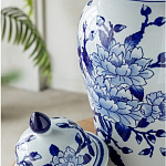 Ваза с крышкой и синим цветочным узором Blue & White Ornament  варинант исполнения - 6 | Loft Concept в Брянске