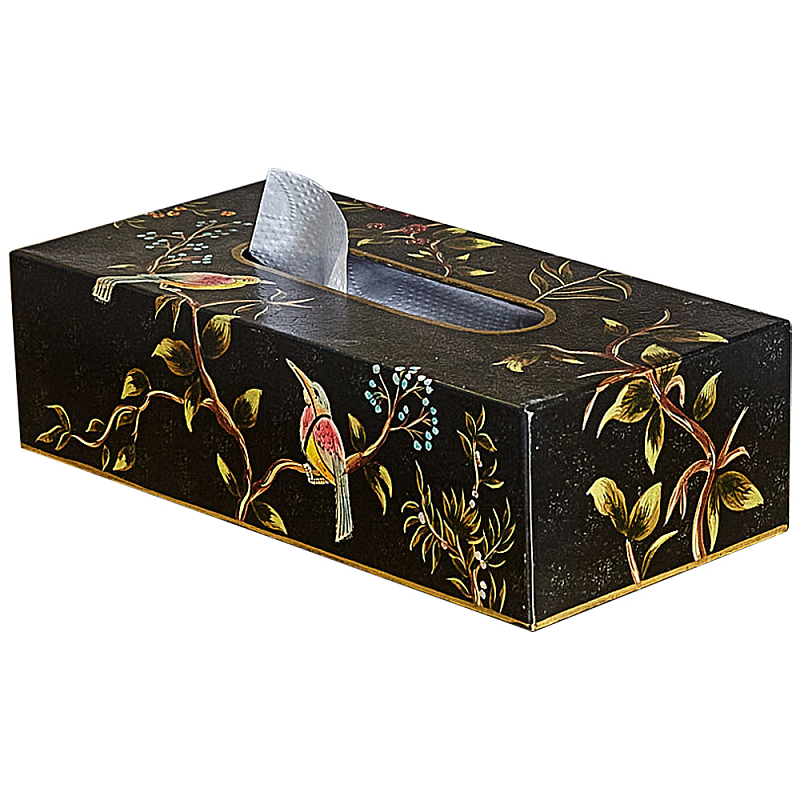 Салфетница в стиле Шинуазри Chinoiserie Garden Tissue Box Черный Мульти Салфетница в стиле Шинуазри Chinoiserie Garden Tissue Box Черный Мульти в Брянске | Loft Concept