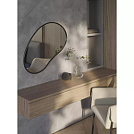 Зеркало асимметричной формы Oval Light Reflection варинант исполнения - 3 | Loft Concept в Брянске