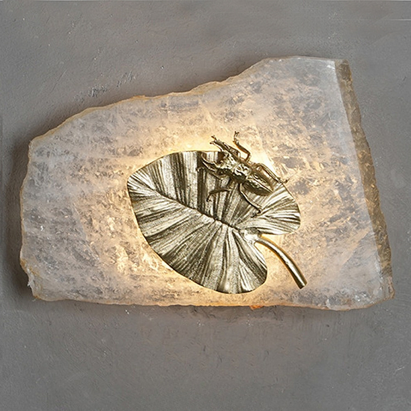 Бра Декоративный лист Glacial Fragment Медь Прозрачный Бра Декоративный лист Glacial Fragment Медь Прозрачный в Брянске | Loft Concept