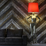 Лампа MANNEQUIN LAMP с абажуром руки на талии варинант исполнения - 3 | Loft Concept в Брянске