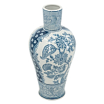 Ваза с голубым цветочным рисунком 43 см Blue & White Ornament варинант исполнения - 1 | Loft Concept в Брянске
