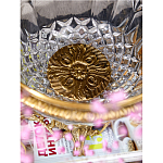 Чаша из прозрачного стекла с ручками и ободком из бронзы Eden Garden варинант исполнения - 4 | Loft Concept в Брянске