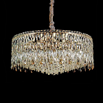 Люстра круглая с хрустальными подвесками на золотистом каркасе Roul Crystal Light варинант исполнения - 7 | Loft Concept в Брянске