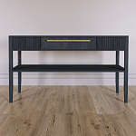 Дизайнерская Консоль с полкой и ящиком Primo Черный дуб варинант исполнения - 1 | Loft Concept в Брянске