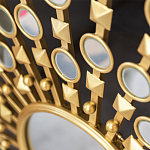 Зеркало-солнце в раме из металла с золотыми с лучами Rays of Peace варинант исполнения - 2 | Loft Concept в Брянске