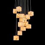 Люстра подвесная с квадратными плафонами из натурального камня Glowing Spheres варинант исполнения - 1 | Loft Concept в Брянске