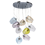 Люстра каскадная с 9-ю разноцветными стеклянными плафонами Kaleido варинант исполнения - 2 | Loft Concept в Брянске