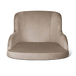 Барный стул со спинкой и подлокотниками на 4-х коричневых ножках Бежевый Велюр Ava Charm варинант исполнения - 2 | Loft Concept в Брянске